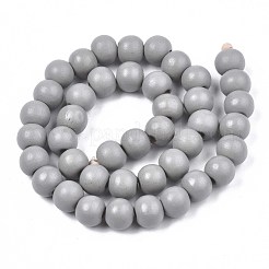 Brins de perles en bois naturel peint&nbsp;WOOD-S053-54M