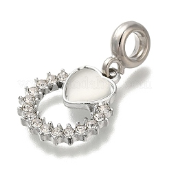 Подвеска из сплава с кристаллами и стразами в европейском стиле&nbsp;PALLOY-P307-11A-P