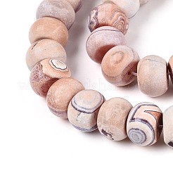 Окрашенные естественный агат бисер пряди&nbsp;G-T144-26C