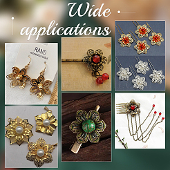 100 шт. 2-х цветные железные колпачки для бусин&nbsp;FIND-UN0004-45