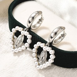 Латунные серьги обруча EJEW-H143-20P