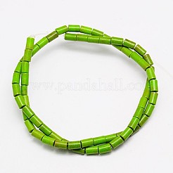 Синтетических нитей бирюзовые бусы&nbsp;TURQ-G120-5x9mm-08