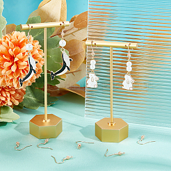 150шт латунные круглые крючки для сережек с бисером KK-BBC0005-37