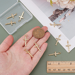 10шт латунные подвески с микропаве и кубическим цирконием&nbsp;KK-PH0014-22