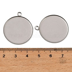 Оправы для подвесок из нержавеющей стали 304 в виде кабошонов STAS-NH0001-04P-02