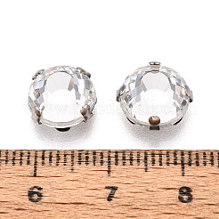 Плоская круглая вышивка стразами KK-N282-01E-P