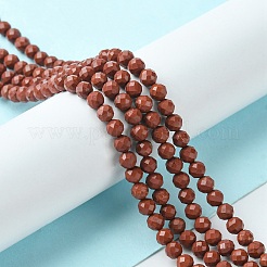 Натуральные красные яшмы бусы пряди G-F748-H01-03
