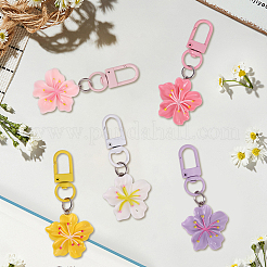 20 pendentif décoratif en forme de fleur en résine de 5 couleurs&nbsp;FIND-BBC0004-93
