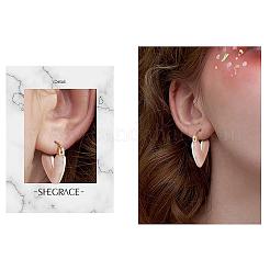 Серьги-кольца с эмалевыми сердечками JE1108A