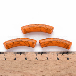 Непрозрачные акриловые бусины с краклеем&nbsp;MACR-S372-002N-008