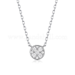 Комплекты цепочек и браслетов из стерлингового серебра с микропаве из прозрачных кубических цирконий RC3582-5