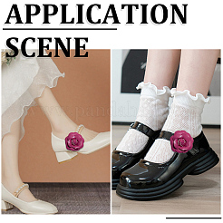 Clips de boucle de chaussure en similicuir avec clip en fer&nbsp;FIND-CL0001-92B