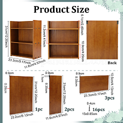 Expositores de pared de madera de 3 nivel para joyas&nbsp;ODIS-PH0009-23