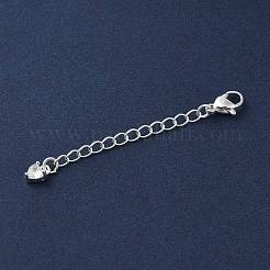 Удлинитель цепи из прозрачного кубического циркония из латуни с микропаве KK-G491-52B-S