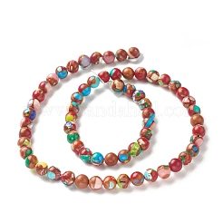 Собранные нити натуральных и окрашенных магнезитовых бусин&nbsp;G-L575-02K-A