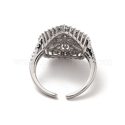 Anneaux de manchette ouverts en laiton micro pavé de zircone cubique&nbsp;RJEW-R146-16C-P