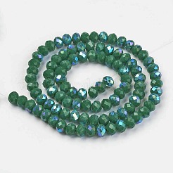 Electroplate opaco colore solido perle di vetro fili&nbsp;EGLA-A044-P3mm-L09