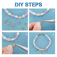 24 шт. 2-х цветные латунные трубчатые дужки&nbsp;KK-PH0002-35