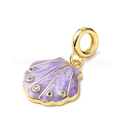 Encantos colgantes europeos de esmalte de latón&nbsp;KK-C119-05G-03