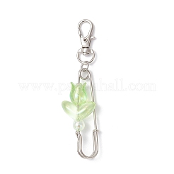 3 шт. подвесных украшений в виде тюльпанов из прозрачного акрила&nbsp;HJEW-JM04440