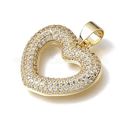 Pendentifs en laiton zircon cubique transparent&nbsp;KK-E802-02G