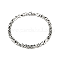 201 нержавеющая сталь кубинский стиль браслет чиан для мужчин BJEW-B138-06P-02