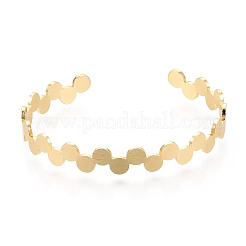 Латунные браслеты-манжеты для женщин&nbsp;BJEW-N035-03G