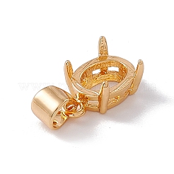 Colgante de latón cabochon ajustes&nbsp;KK-E066-01G-01