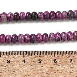 天然地図石/ピカソ石/ピカソジャスパービーズ連売り  ロンデル  オールドローズ  6.5~7x4~4.5mm  穴：0.8mm  約89個/連  15.35''（39センチメートル）&nbsp;G-A280-A12-01