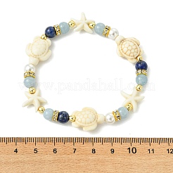 3 braccialetto elastico da donna con perle di conchiglia&nbsp;BJEW-JB13898