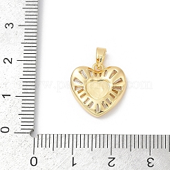 Латунные микропаве прозрачные подвески с фианитом&nbsp;KK-R213-06G-03