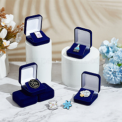 Бархатные коробки для хранения значков CON-WH086-145A