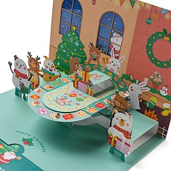 Biglietto di auguri pop-up in carta 3D&nbsp;AJEW-P124-G02