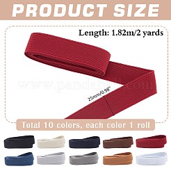 10 рулон эластичного шнура из полиэстера 10 цветов OCOR-PH0004-63B