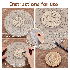 Прозрачный акриловый круглый центр искателя компаса DIY-WH0488-63B