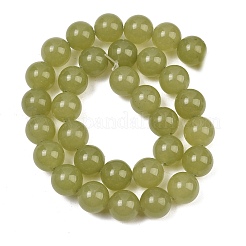 Gefärbt natürlichen weißen Jade Perlen Stränge&nbsp;GG-CBAEB22-B01-12mm-05