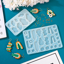 2 шт. силиконовые Молды для подвесок в виде 2-х спиралей&nbsp;DIY-TA0005-56