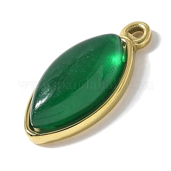 Anhänger aus natürlichem grünem Onyx-Achat (gefärbt und erhitzt)&nbsp;STAS-L277-09G-03