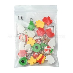 24шт 12 стиля рождественская тема непрозрачные подвески из смолы RESI-FS0001-86A