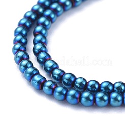 Chapelets de perles en verre électroplaqué&nbsp;EGLA-K014-A-FP04