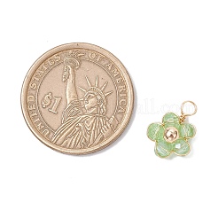 9 шт. 9-х цветные граненые стеклянные круглые бусины-подвески&nbsp;PALLOY-JF03648-02