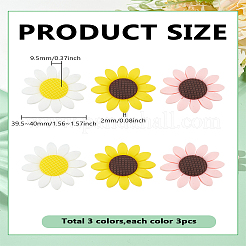 9 шт. 3 цвета пищевые экологически чистые силиконовые бусины&nbsp;SIL-LP0001-01