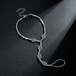 Регулируемые браслеты на ногу из сплава с полыми овальными звеньями FS-WG598B5-01