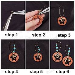 Набор для самостоятельного изготовления сережек-колец в стиле «богемия»&nbsp;DIY-SC0017-65