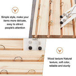 Espositori per anelli in legno rettangolari a 4 slot&nbsp;RDIS-WH0006-27