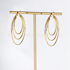 Серьги-кольца из нержавеющей стали 201 для женщин&nbsp;MC0462-1