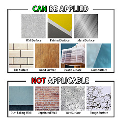 Полупрозрачные самоклеящиеся наклейки на стену из ПВХ STIC-WH0016-030