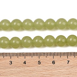 Naturels teints en blanc perles de jade brins&nbsp;GG-CBAEB22-B01-8mm-05