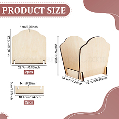 Schallplattenständer aus Holz&nbsp;ODIS-WH0030-197