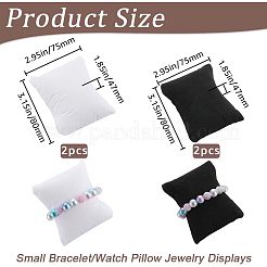 4 шт. 2 цвета ворс браслет/подушка для часов ювелирные изделия дисплей BDIS-BBC0001-01
